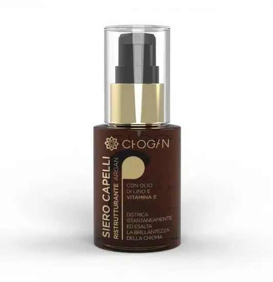 The hair serum with Argan oil by Chogan, for professional use, provides protection, detangles and restructures your hair, preventing split ends. It nourishes and revitalises hair immediately without weighing it down.